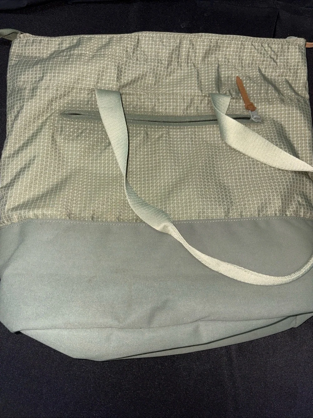 Merrell Women's Sage Green Canvas Tote with Leather Accents